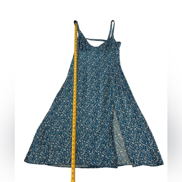 Princess Polly Georgia Blue Flroal Print Open Back Side Slit Midi Dress Size 10 - Picture 8 of 17
